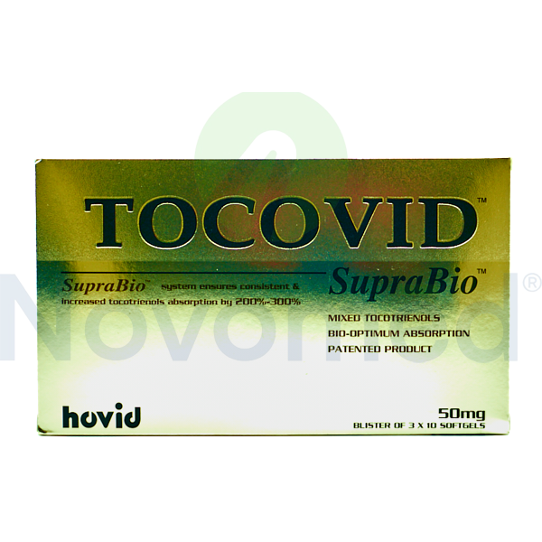 Cap Tocovid 50mg (D-Alpha Tocotrienols 15.38mg)/ sachet of 10s Novomed