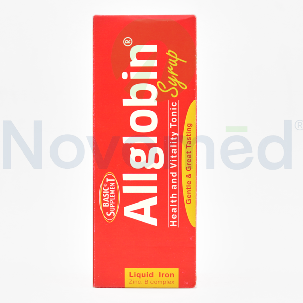 Allglobin Syrup (B-Co + Iron + Zn + Copper) 200ml Novomed